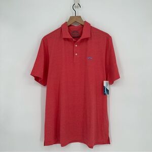 Rising Tide Performance Polycotton Polo Shirt in Nantucket Red Men's Large NEW